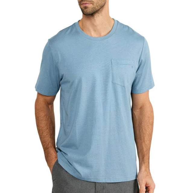 Free Fly Apparel Tops Men's Bamboo Heritage Pocket Tee